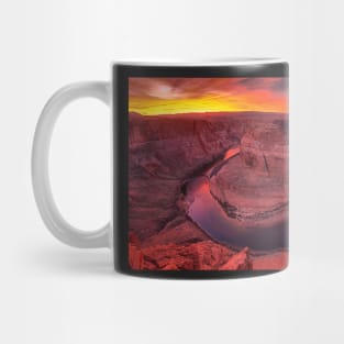 Horseshoe Bend Fiery Sunset Mug